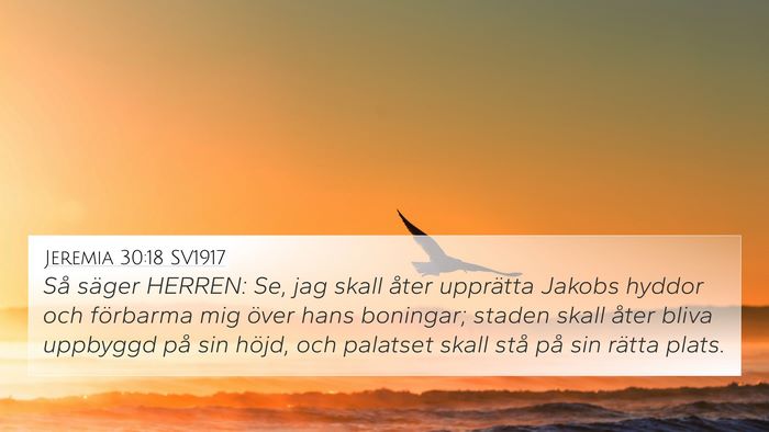 Jeremia 30:18 SV1917 Bible Verse Image