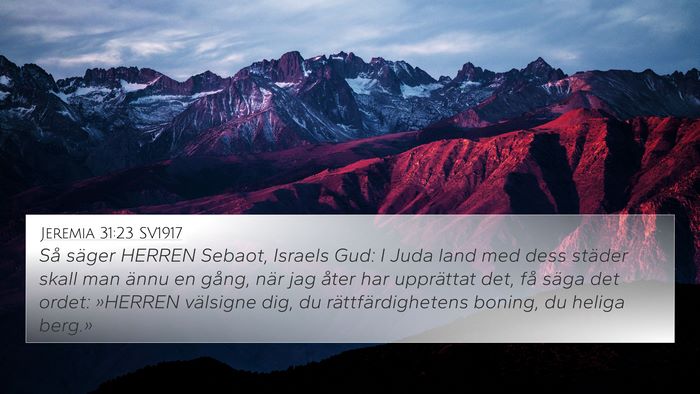 Jeremia 31:23 SV1917 Bible Verse Image