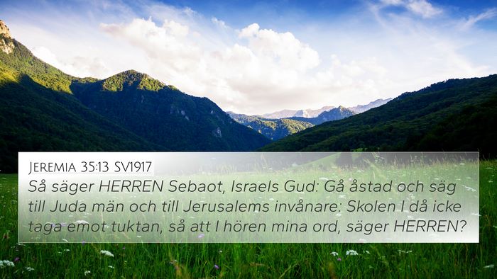 Jeremia 35:13 SV1917 Bible Verse Image