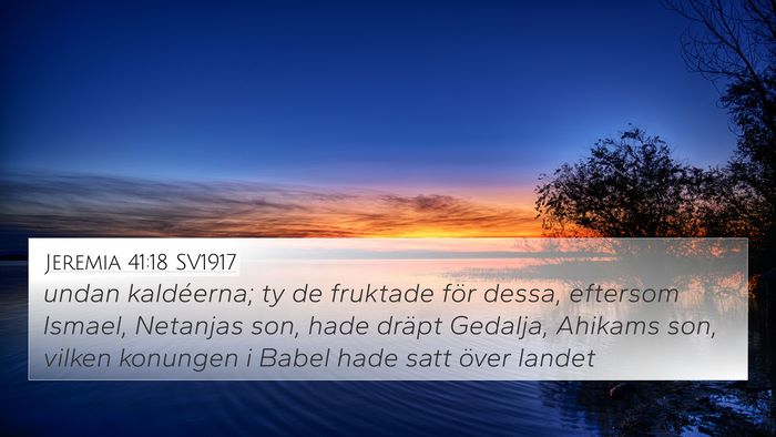 Jeremia 41:18 SV1917 Bible Verse Image
