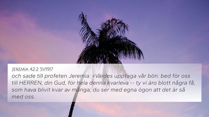 Jeremia 42:2 SV1917 Bible Verse Image