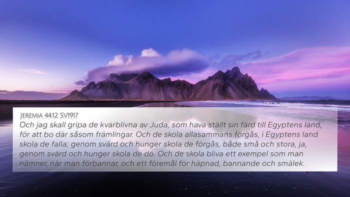 Jeremia 44:12 SV1917 Bible Verse Image