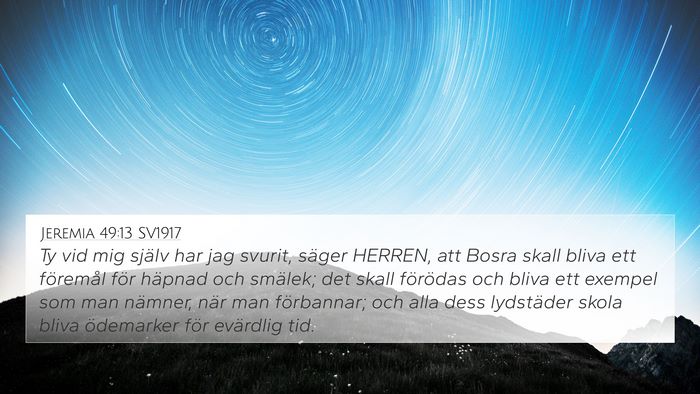 Jeremia 49:13 SV1917 Bible Verse Image