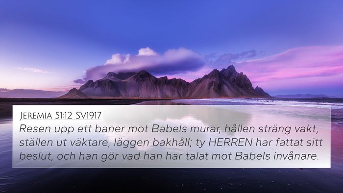 Jeremia 51:12 SV1917 Bible Verse Image
