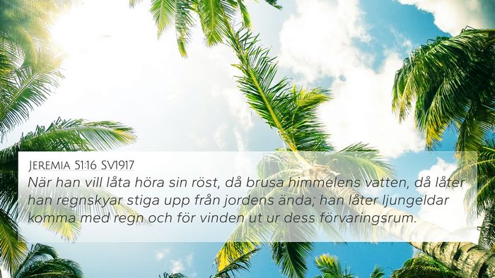 Jeremia 51:16 SV1917 Bible Verse Image