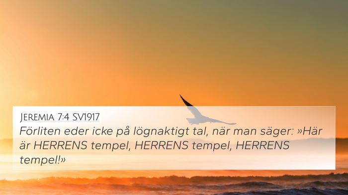 Jeremia 7:4 SV1917 Bible Verse Image