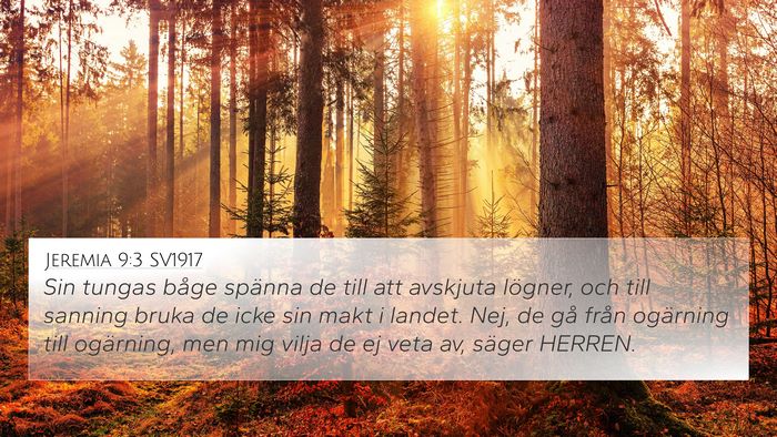Jeremia 9:3 SV1917 Bible Verse Image