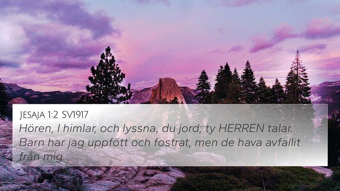 Jesaja 1:2 SV1917 Bible Verse Image