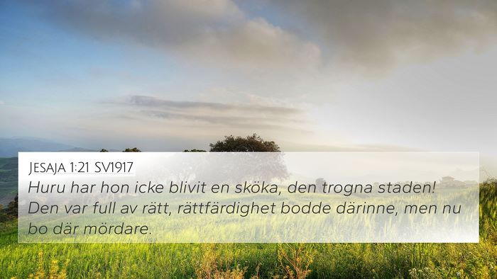 Jesaja 1:21 SV1917 Bible Verse Image