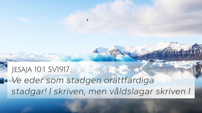 Jesaja 10:1 SV1917 Bible Verse Image