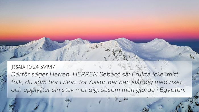 Jesaja 10:24 SV1917 Bible Verse Image