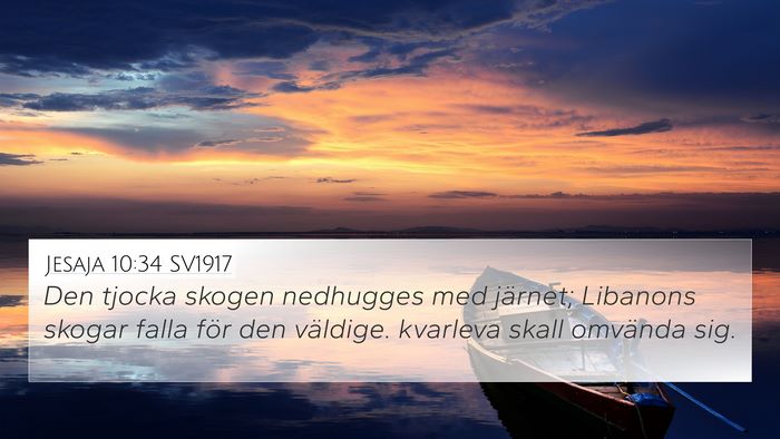Jesaja 10:34 SV1917 Bible Verse Image
