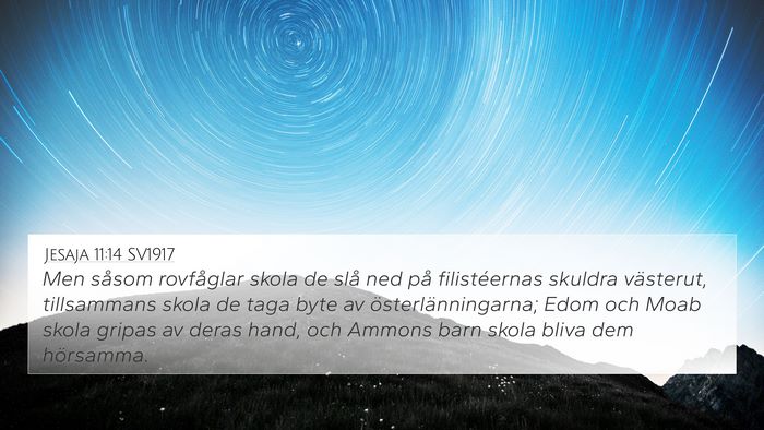 Jesaja 11:14 SV1917 Bible Verse Image