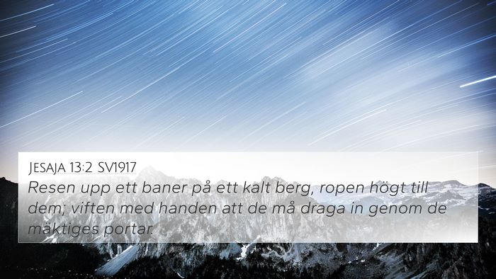 Jesaja 13:2 SV1917 Bible Verse Image