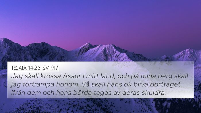 Jesaja 14:25 SV1917 Bible Verse Image