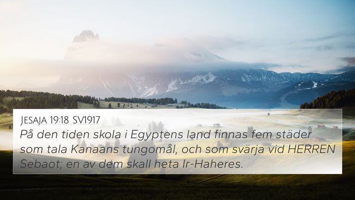 Jesaja 19:18 SV1917 Bible Verse Image