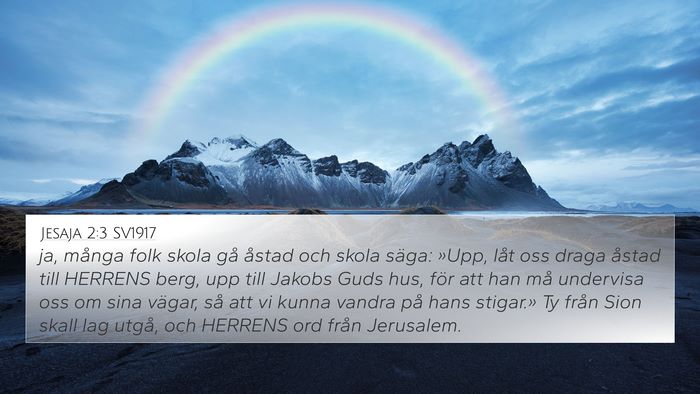 Jesaja 2:3 SV1917 Bible Verse Image