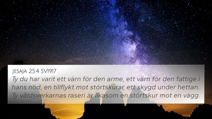 Jesaja 25:4 SV1917 Bible Verse Image