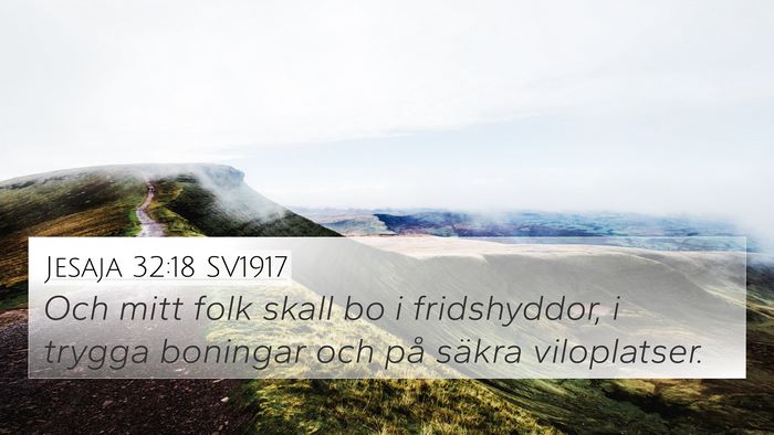 Jesaja 32:18 SV1917 Bible Verse Image