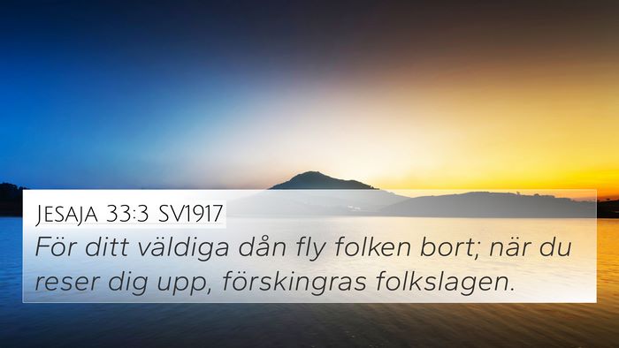 Jesaja 33:3 SV1917 Bible Verse Image