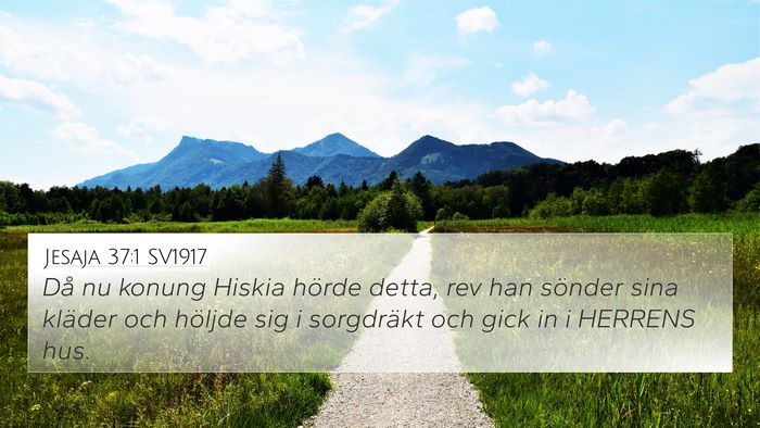 Jesaja 37:1 SV1917 Bible Verse Image