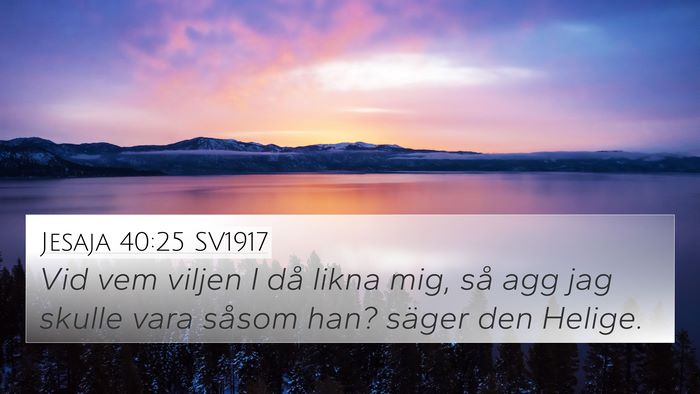 Jesaja 40:25 SV1917 Bible Verse Image