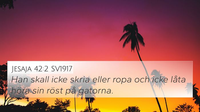 Jesaja 42:2 SV1917 Bible Verse Image