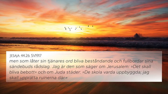 Jesaja 44:26 SV1917 Bible Verse Image