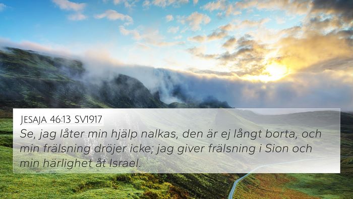 Jesaja 46:13 SV1917 Bible Verse Image