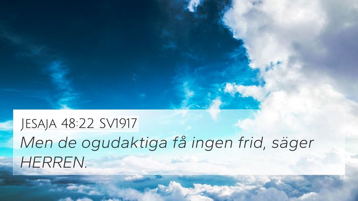 Jesaja 48:22 SV1917 Bible Verse Image