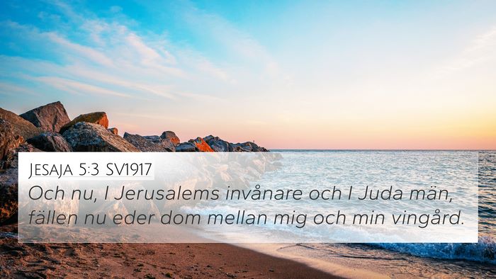 Jesaja 5:3 SV1917 Bible Verse Image