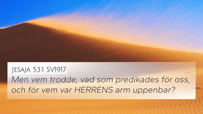 Jesaja 53:1 SV1917 Bible Verse Image