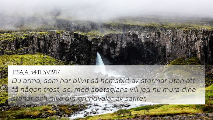 Jesaja 54:11 SV1917 Bible Verse Image
