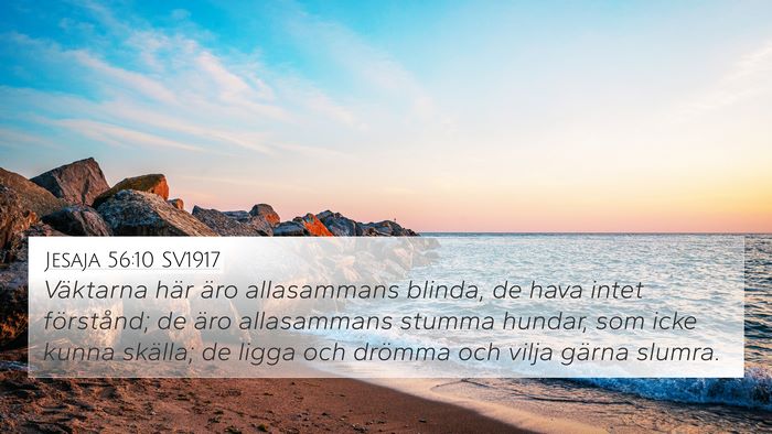 Jesaja 56:10 SV1917 Bible Verse Image