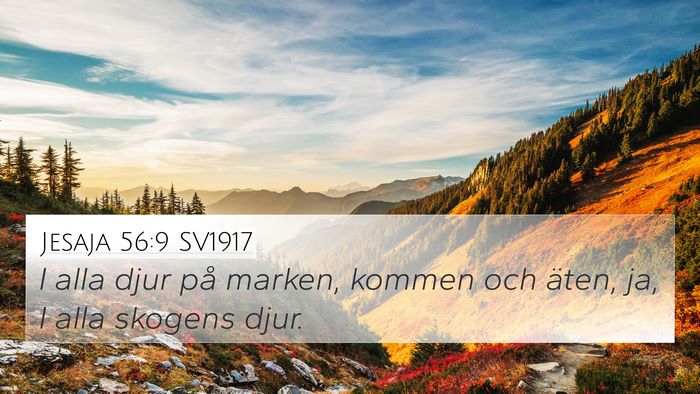 Jesaja 56:9 SV1917 Bible Verse Image