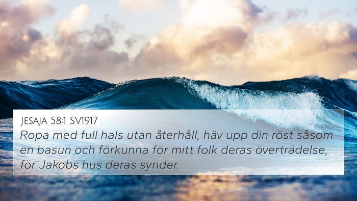 Jesaja 58:1 SV1917 Bible Verse Image