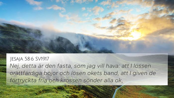 Jesaja 58:6 SV1917 Bible Verse Image