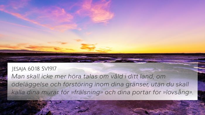 Jesaja 60:18 SV1917 Bible Verse Image