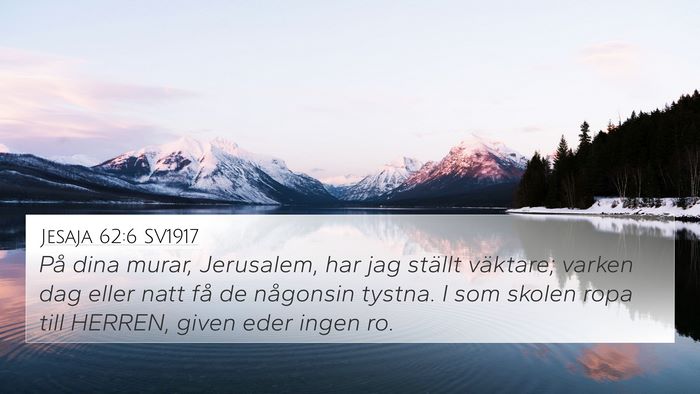 Jesaja 62:6 SV1917 Bible Verse Image