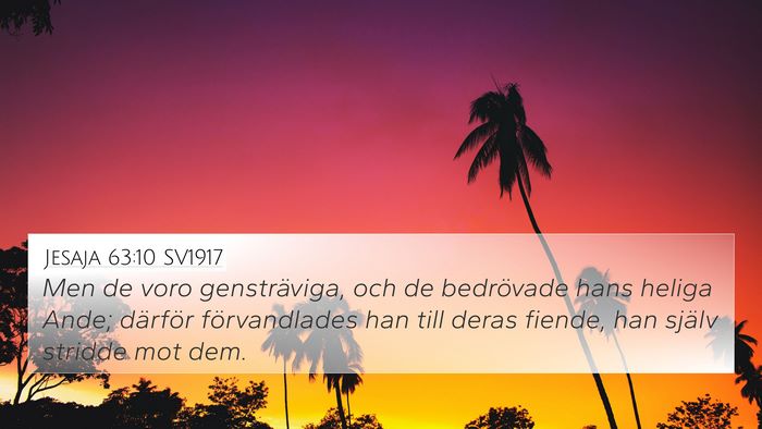 Jesaja 63:10 SV1917 Bible Verse Image