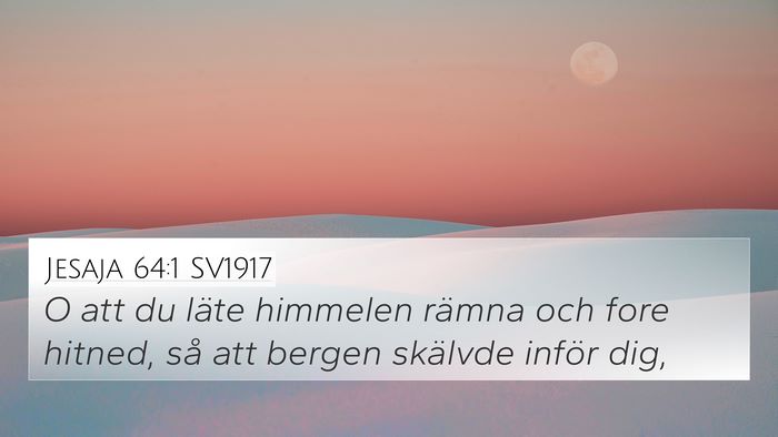 Jesaja 64:1 SV1917 Bible Verse Image