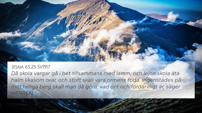 Jesaja 65:25 SV1917 Bible Verse Image