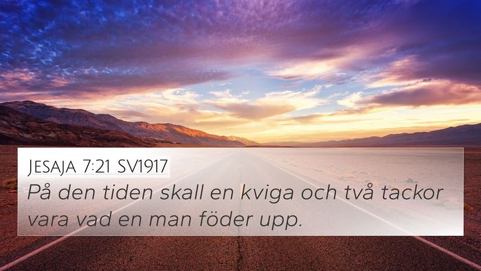 Jesaja 7:21 SV1917 Bible Verse Image