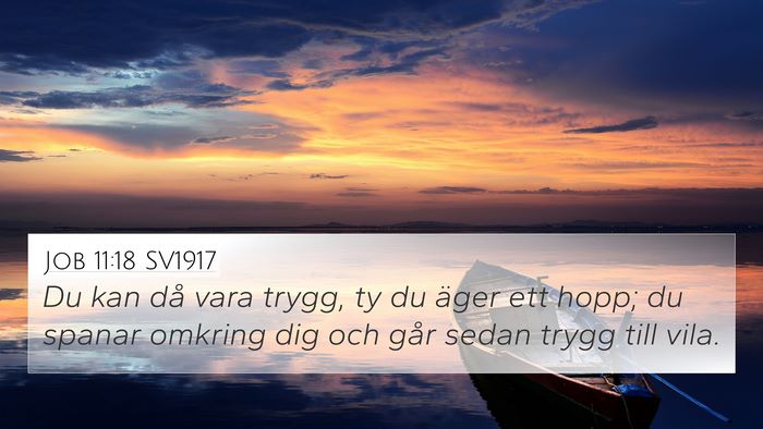 Job 11:18 SV1917 Bible Verse Image