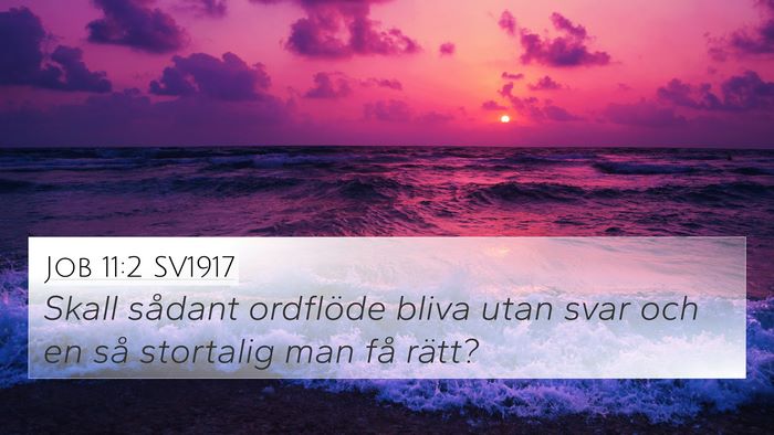 Job 11:2 SV1917 Bible Verse Image