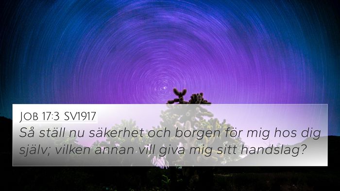 Job 17:3 SV1917 Bible Verse Image