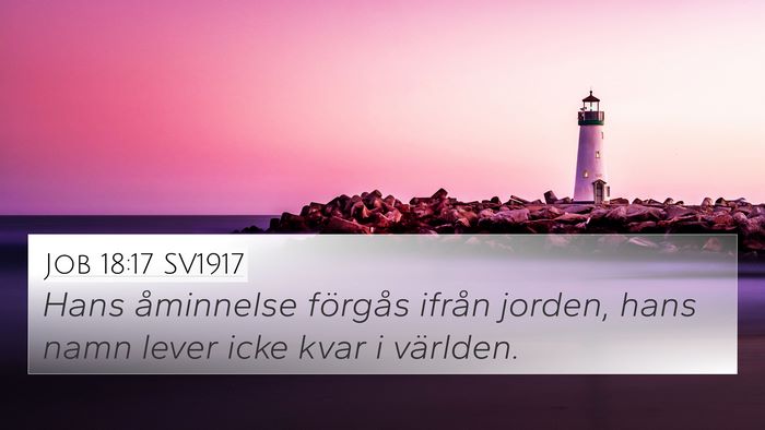 Job 18:17 SV1917 Bible Verse Image