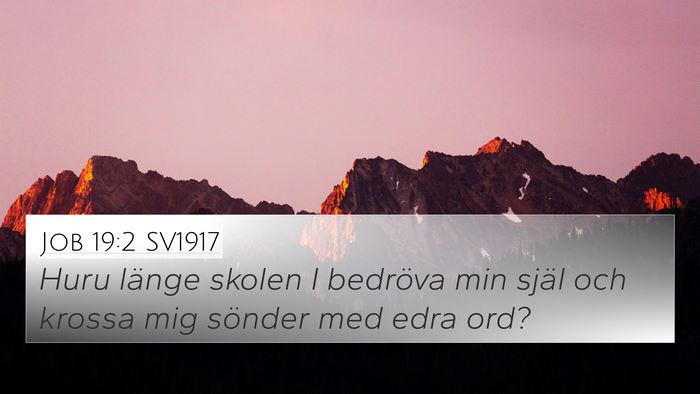 Job 19:2 SV1917 Bible Verse Image