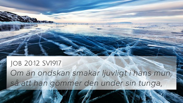 Job 20:12 SV1917 Bible Verse Image