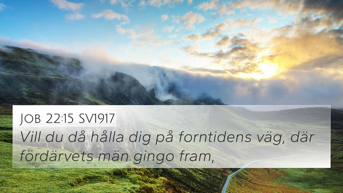 Job 22:15 SV1917 Bible Verse Image